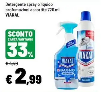 Iper La Grande Detergente spray o liquido profumazioni assortite VIAKAL offerta