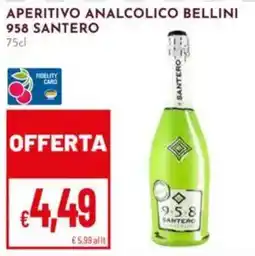 Pan Aperitivo analcolico Bellini 958 Santero offerta
