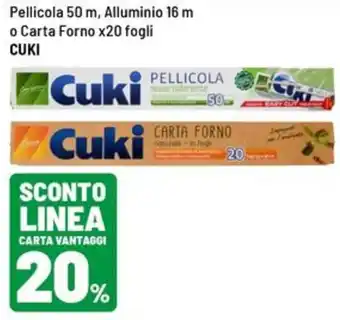 Iper La Grande Pellicola 50 m, Alluminio 16 m o Carta Forno x20 fogli CUKI offerta
