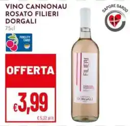 Pan Vino Cannonau Rosato Filieri Dorgali offerta