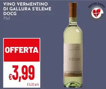 Pan Vino Vermentino di Gallura S'Eleme DOCG offerta