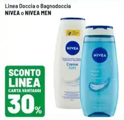 Iper La Grande Linea Doccia o Bagnodoccia NIVEA o NIVEA MEN offerta