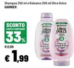 Iper La Grande Shampoo o Balsamo Ultra Dolce GARNIER offerta