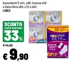 Iper La Grande Assorbenti E Cotone Seta Ultra LINES offerta