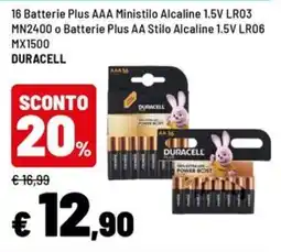Iper La Grande Batterie Plus AAA Ministilo Alcaline DURACELL offerta