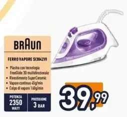 Iper La Grande BRAUN FERRO VAPORE SI3042VI offerta