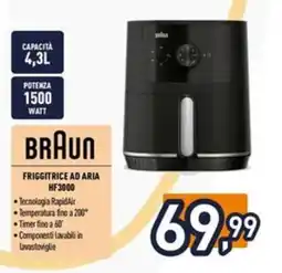 Iper La Grande Braun friggitrice ad aria HF3000 offerta