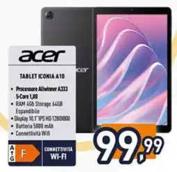 Iper La Grande Acer Tablet Iconia A10 offerta