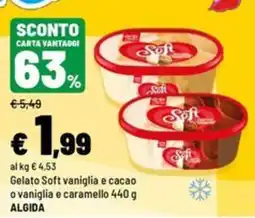 Iper La Grande Gelato Soft vaniglia e cacao o vaniglia e caramello Algida offerta