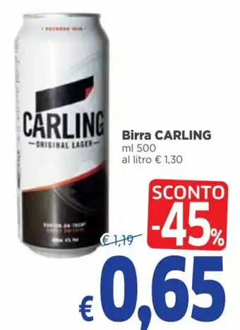 Famila Carling Birra 500 ml offerta