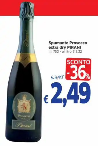 Famila Pirani Spumante Prosecco extra dry 750 ml offerta