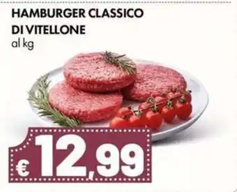 Supermercati Vinci HAMBURGER CLASSICO DI VITELLONE offerta
