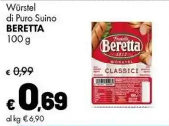 Supermercati Vinci Würstel di Puro Suino BERETTA offerta