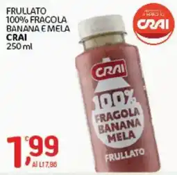 Crai FRULLATO 100% FRAGOLA BANANA E MELA CRAI offerta