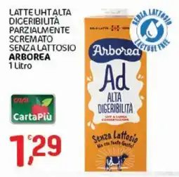 Crai Latte UHT alta digeribilità parzialmente scremato senza lattosio Arborea offerta