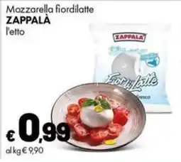 Supermercati Vinci Mozzarella fiordilatte ZAPPALÀ offerta