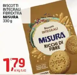 Crai Biscotti Integrali Fibrextra Misura offerta