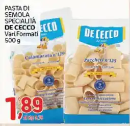 Crai Pasta di semola specialità De Cecco offerta