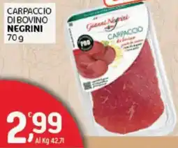 Crai Carpaccio di bovino Negrini offerta