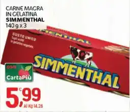 Crai CARNE MACRA IN GELATINA SIMMENTHAL offerta