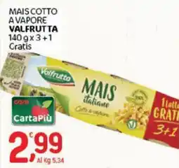 Crai Mais cotto a vapore Valfrutta offerta
