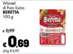 Supermercati Vinci Würstel di Puro Suino BERETTA offerta