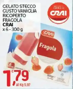 Crai Gelato Stecco Custodia Vaniglia Ricoperto Fragola Crai offerta