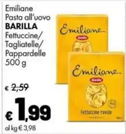 Supermercati Vinci Emiliane Pasta all'uovo BARILLA offerta
