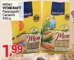 Crai Menu vitakraft pappagalli/canarini offerta