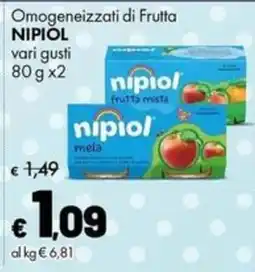 Supermercati Vinci Omogeneizzati di Frutta Nipiol offerta