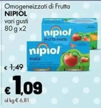 Supermercati Vinci Omogeneizzati di Frutta Nipiol offerta