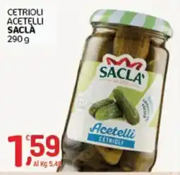 Crai Cetrioli Acetelli Sacla offerta