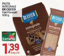 Crai Pasta Integrale De Cecco offerta