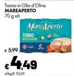 Supermercati Vinci Tonno in Olio d'Oliva MareAperto offerta