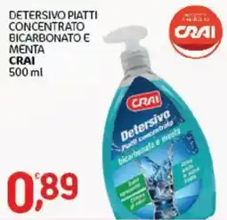 Crai Detersivo piatti concentrato bicarbonato e menta CRAI offerta