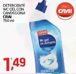 Crai Detergente WC gel con candeggina Crai offerta