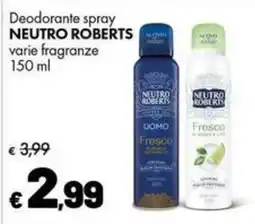Supermercati Vinci Deodorante spray NEUTRO ROBERTS offerta