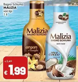 Supermercati Vinci Malizia Bagno Schiuma offerta