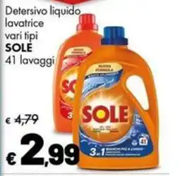 Supermercati Vinci Detersivo liquido lavatrice SOLE offerta