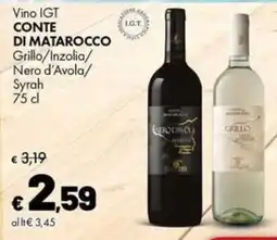 Supermercati Vinci Vino IGT CONTE DI MATAROCCO offerta