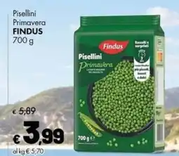 Supermercati Vinci Pisellini Primavera FINDUS offerta