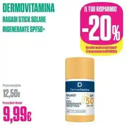 Medi-Market Dermovitamina ragadi stick solare rigenerante spf50+ offerta