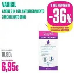 Medi-Market Vagisil azione 3 in 1 gel antisfregamento zone delicate offerta