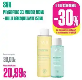 Svr physiopure gel mousse +huille démaquillante