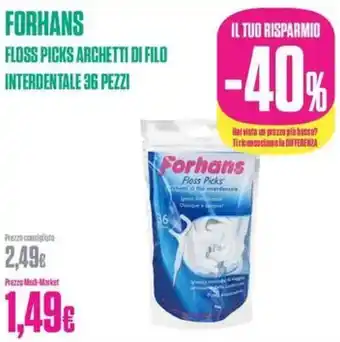 Forhans floss picks archetti di filo