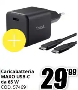 MediaWorld Trust Caricabatteria MAXO USB-C da 65 W offerta