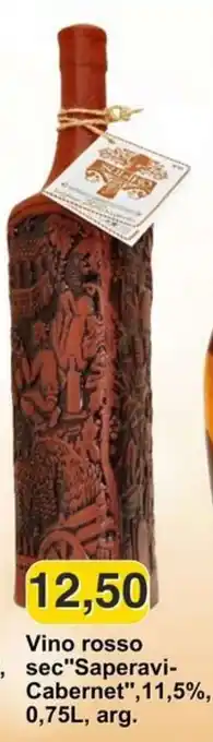 Vino rosso sec"Saperavi- Cabernet",11,5%