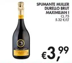 Coal City Spumante Muller Durello Brut Maximilian I offerta