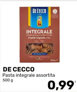 Iper Tosano DE CECCO Pasta integrale assortita offerta