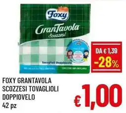 A&O FOXY GRANTAVOLA SCOZZESI TOVAGLIOLI DOPPIOVELO offerta
